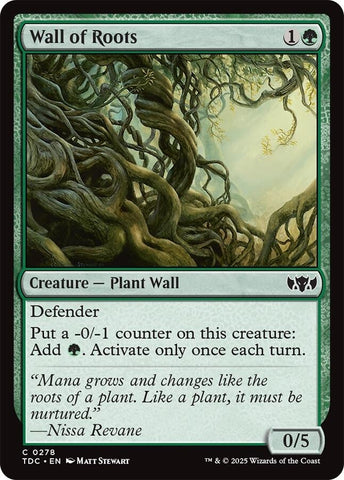 Image for Wall of Roots (278) (Commander: Tarkir: Dragonstorm) - Magic: The Gathering