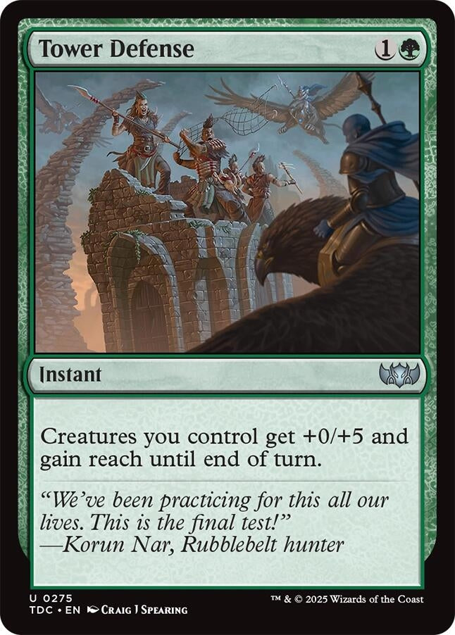 Image for Tower Defense (275) (Commander: Tarkir: Dragonstorm) - Magic: The Gathering