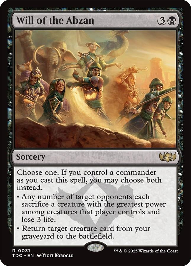 Image for Will of the Abzan (31) (Commander: Tarkir: Dragonstorm) - Magic: The Gathering