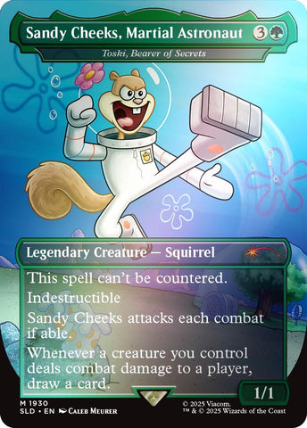 Image for Sandy Cheeks, Martial Astronaut - Toski, Bearer of Secrets (Rainbow Foil) (1930) (Secret Lair Drop Series) - Magic: The Gathering