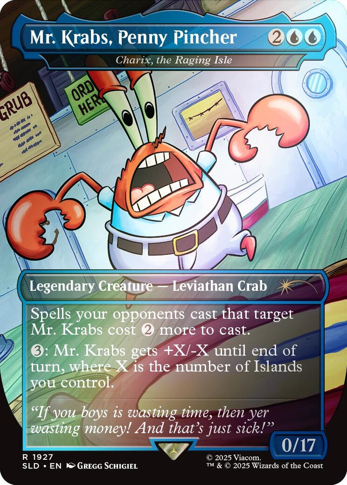 Image for Mr. Krabs, Penny Pincher - Charix, the Raging Isle (Rainbow Foil) (1927) (Secret Lair Drop Series) - Magic: The Gathering