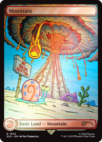 Image for Mountain (1942) (Rainbow Foil) (1942) (Secret Lair Drop Series) - Magic: The Gathering