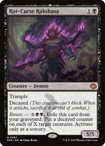 Image for Rot-Curse Rakshasa (87) (Tarkir: Dragonstorm) - Magic: The Gathering