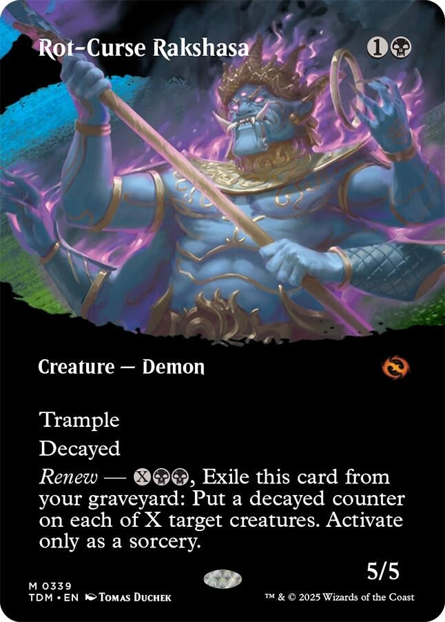Image for Rot-Curse Rakshasa (Borderless) (339) (Tarkir: Dragonstorm) - Magic: The Gathering