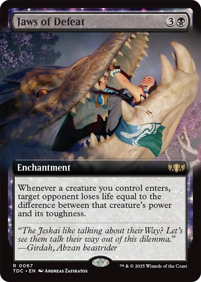 Image for Jaws of Defeat (Extended Art) (67) (Commander: Tarkir: Dragonstorm) - Magic: The Gathering