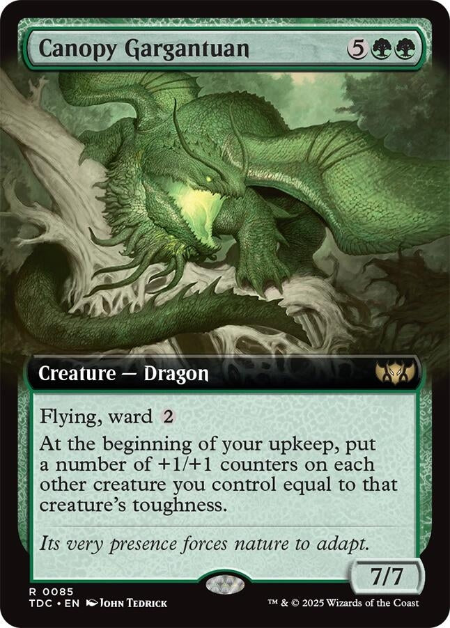 Image for Canopy Gargantuan (Extended Art) (85) (Commander: Tarkir: Dragonstorm) - Magic: The Gathering