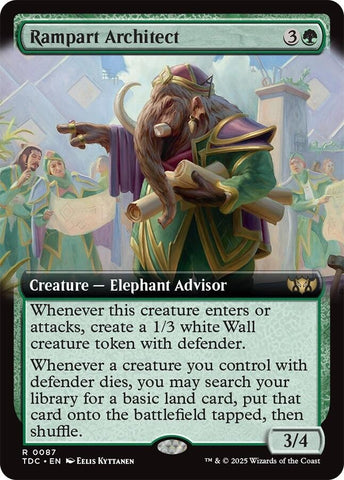 Image for Rampart Architect (Extended Art) (87) (Commander: Tarkir: Dragonstorm) - Magic: The Gathering