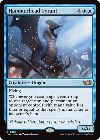 Image for Hammerhead Tyrant (21) (Commander: Tarkir: Dragonstorm) - Magic: The Gathering