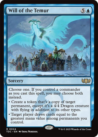 Image for Will of the Temur (24) (Commander: Tarkir: Dragonstorm) - Magic: The Gathering