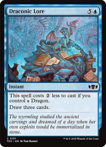 Image for Draconic Lore (151) (Commander: Tarkir: Dragonstorm) - Magic: The Gathering