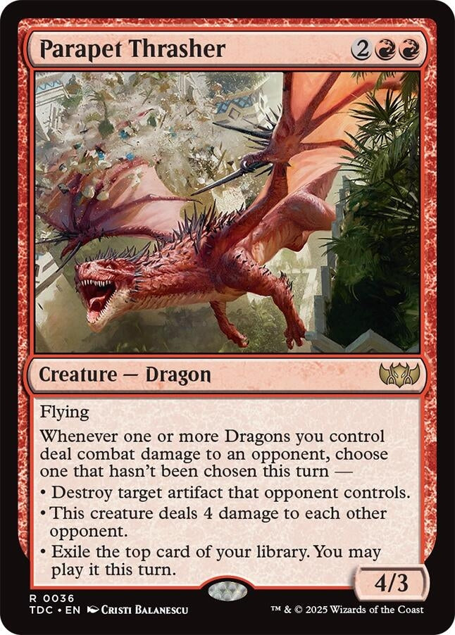 Image for Parapet Thrasher (36) (Commander: Tarkir: Dragonstorm) - Magic: The Gathering
