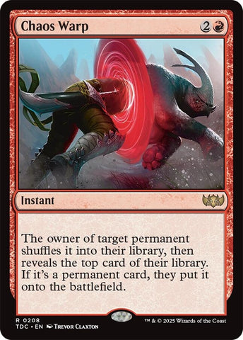 Image for Chaos Warp (208) (Commander: Tarkir: Dragonstorm) - Magic: The Gathering