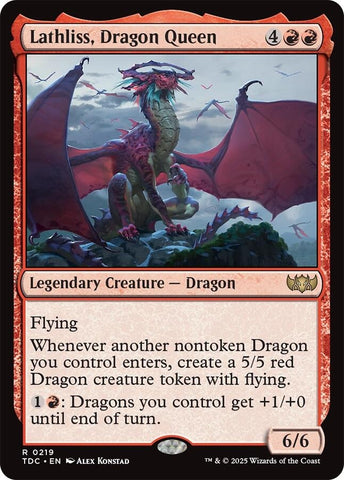 Image for Lathliss, Dragon Queen (219) (Commander: Tarkir: Dragonstorm) - Magic: The Gathering