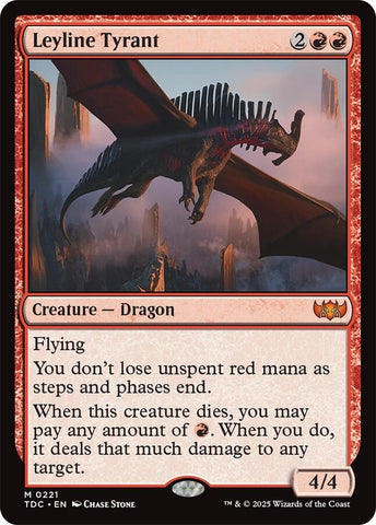 Image for Leyline Tyrant (221) (Commander: Tarkir: Dragonstorm) - Magic: The Gathering