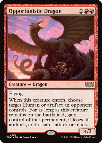 Image for Opportunistic Dragon (228) (Commander: Tarkir: Dragonstorm) - Magic: The Gathering