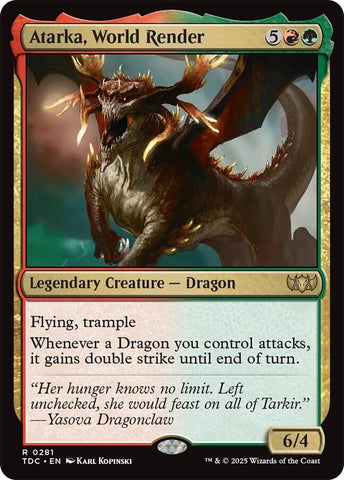 Image for Atarka, World Render (281) (Commander: Tarkir: Dragonstorm) - Magic: The Gathering