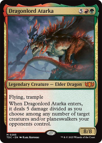 Image for Dragonlord Atarka (285) (Commander: Tarkir: Dragonstorm) - Magic: The Gathering