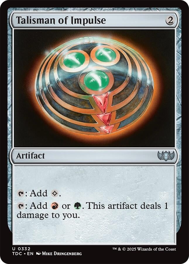 Image for Talisman of Impulse (332) (Commander: Tarkir: Dragonstorm) - Magic: The Gathering