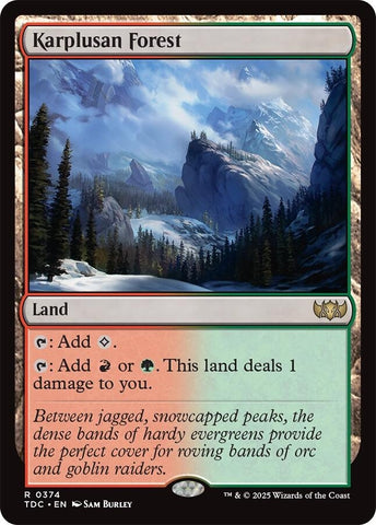 Image for Karplusan Forest (374) (Commander: Tarkir: Dragonstorm) - Magic: The Gathering