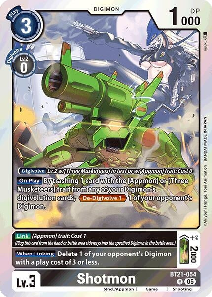 Image for Shotmon (BT21-054 R) (World Convergence) - Digimon Card Game