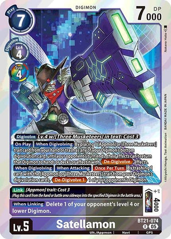 Image for Satellamon (BT21-074 R) (World Convergence) - Digimon Card Game