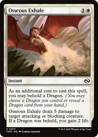 Image for Osseous Exhale (17) (Tarkir: Dragonstorm) - Magic: The Gathering