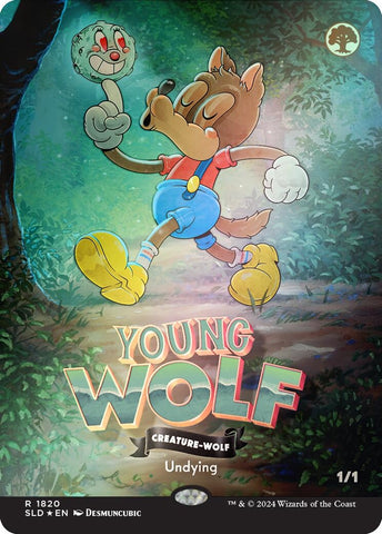 Image for Young Wolf (Rainbow Foil) (1820) (Secret Lair Drop Series) - Magic: The Gathering