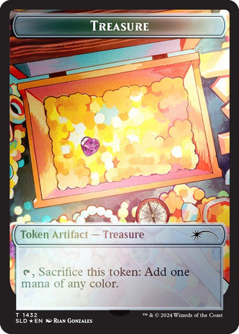 Image for Treasure Token (1432) (Rainbow Foil) (1432) (Secret Lair Drop Series) - Magic: The Gathering
