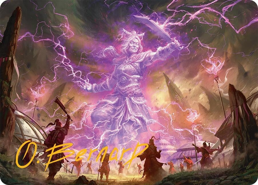 Image for Smile at Death Art Card (4/54) (Gold-Stamped Signature) (4) [Art Series: Tarkir: Dragonstorm] - Magic: The Gathering