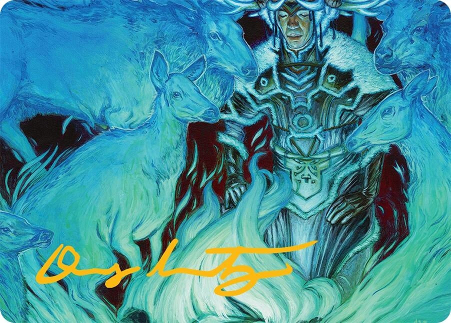Image for Unending Whisper Art Card (9/54) (Gold-Stamped Signature) (9) [Art Series: Tarkir: Dragonstorm] - Magic: The Gathering