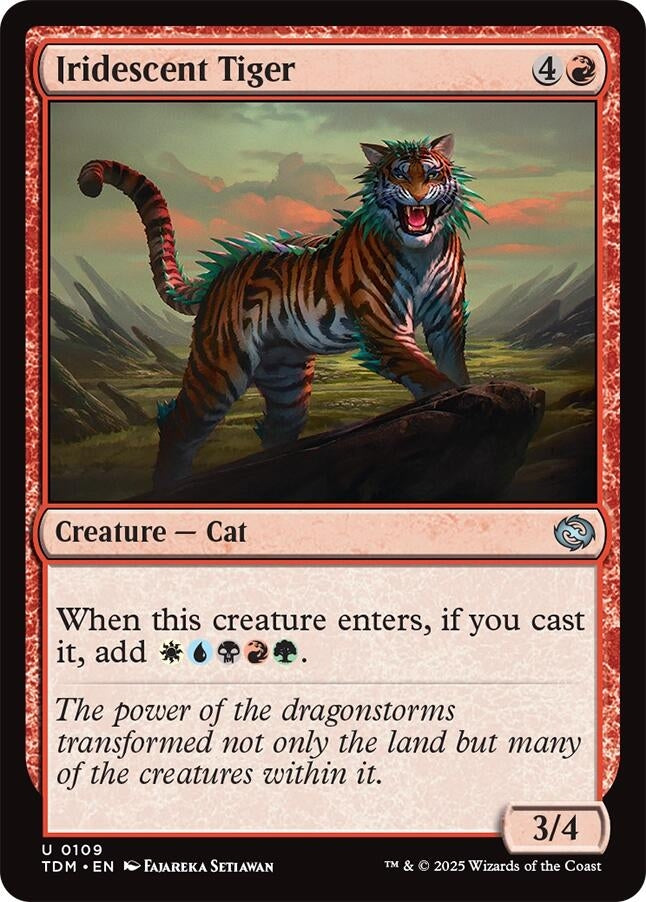 Image for Iridescent Tiger (109) (Tarkir: Dragonstorm) - Magic: The Gathering