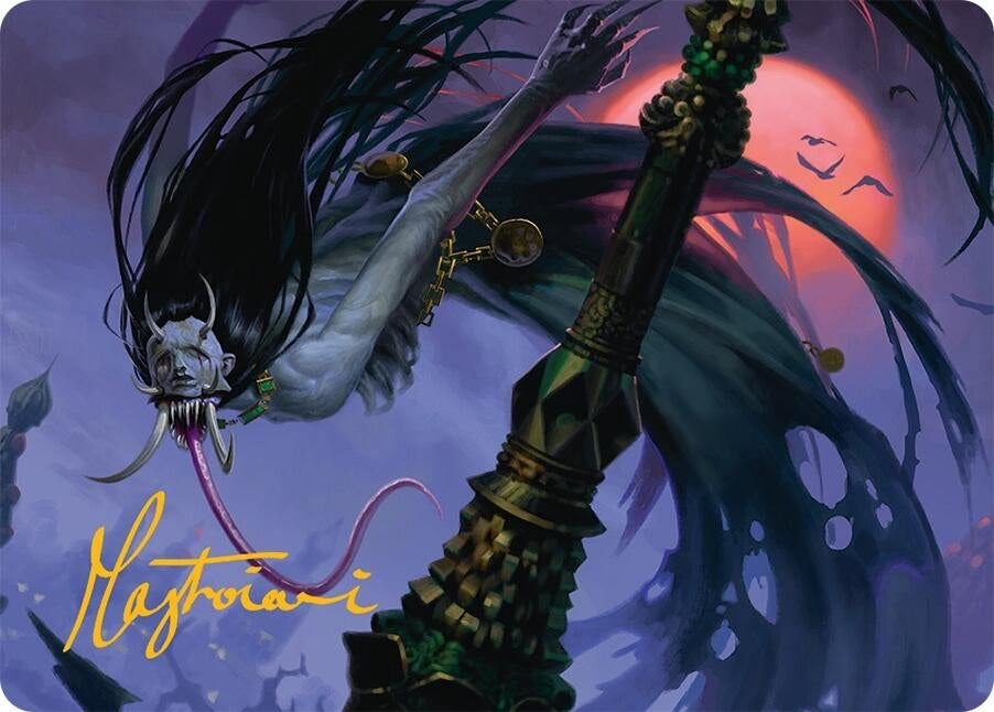 Image for Qarsi Revenant Art Card (12/54) (Gold-Stamped Signature) (12) [Art Series: Tarkir: Dragonstorm] - Magic: The Gathering