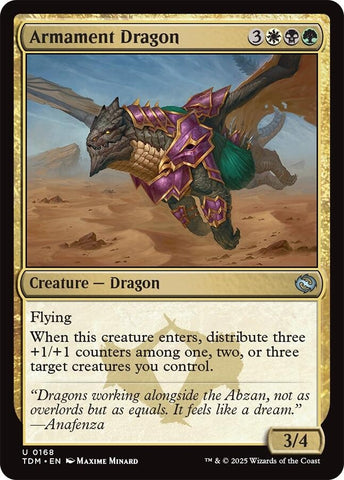 Image for Armament Dragon (168) (Tarkir: Dragonstorm) - Magic: The Gathering
