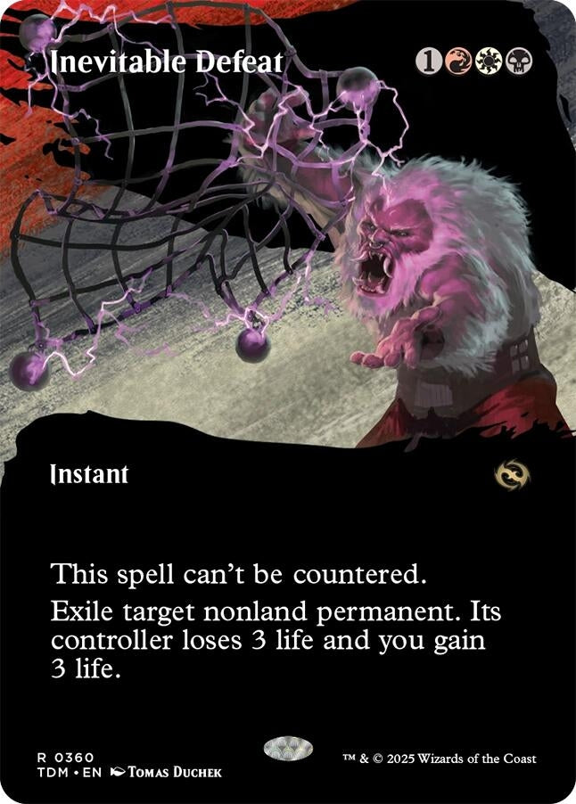 Image for Inevitable Defeat (Borderless) (360) (Tarkir: Dragonstorm) - Magic: The Gathering