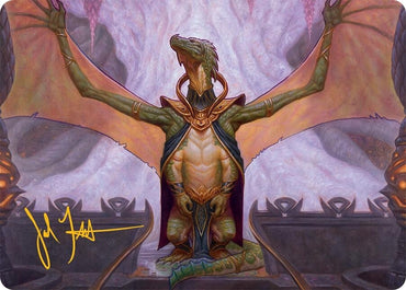 Image for Kheru Goldkeeper Art Card (36/54) (Gold-Stamped Signature) (36) [Art Series: Tarkir: Dragonstorm] - Magic: The Gathering