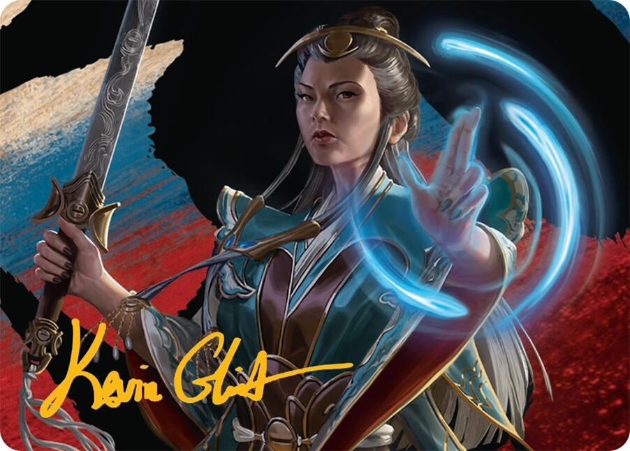 Image for Narset, Jeskai Waymaster Art Card (44/54) (Gold-Stamped Signature) (44) [Art Series: Tarkir: Dragonstorm] - Magic: The Gathering