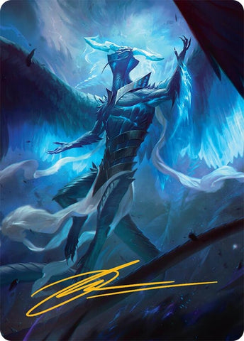 Image for Ugin, Eye of the Storms Art Card (1/54) (Gold-Stamped Signature) (1) [Art Series: Tarkir: Dragonstorm] - Magic: The Gathering