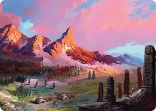 Image for Rugged Highlands Art Card (29/54) (29) [Art Series: Tarkir: Dragonstorm] - Magic: The Gathering