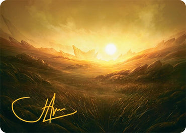 Image for Plains Art Card (31/54) (Gold-Stamped Signature) (31) [Art Series: Tarkir: Dragonstorm] - Magic: The Gathering
