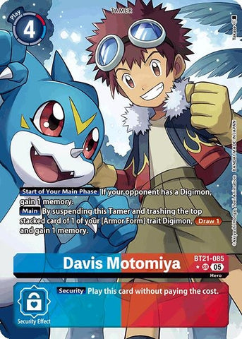 Image for Davis Motomiya (Alternate Art) (BT21-085 SR) (World Convergence) - Digimon Card Game