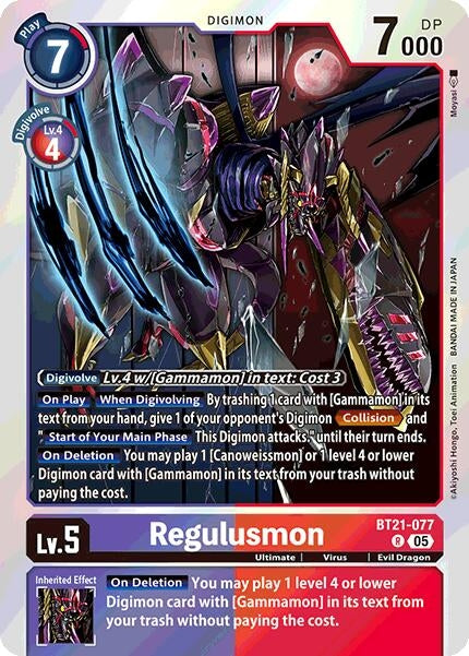 Regulusmon (BT21-077 R) [World Convergence]
