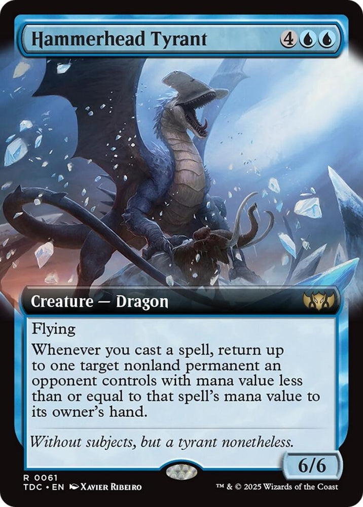 Image for Hammerhead Tyrant (Extended Art) (61) (Commander: Tarkir: Dragonstorm) - Magic: The Gathering