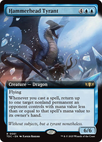 Image for Hammerhead Tyrant (Extended Art) (61) (Commander: Tarkir: Dragonstorm) - Magic: The Gathering