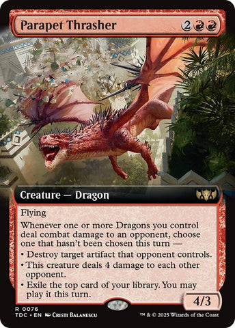Image for Parapet Thrasher (Extended Art) (76) (Commander: Tarkir: Dragonstorm) - Magic: The Gathering