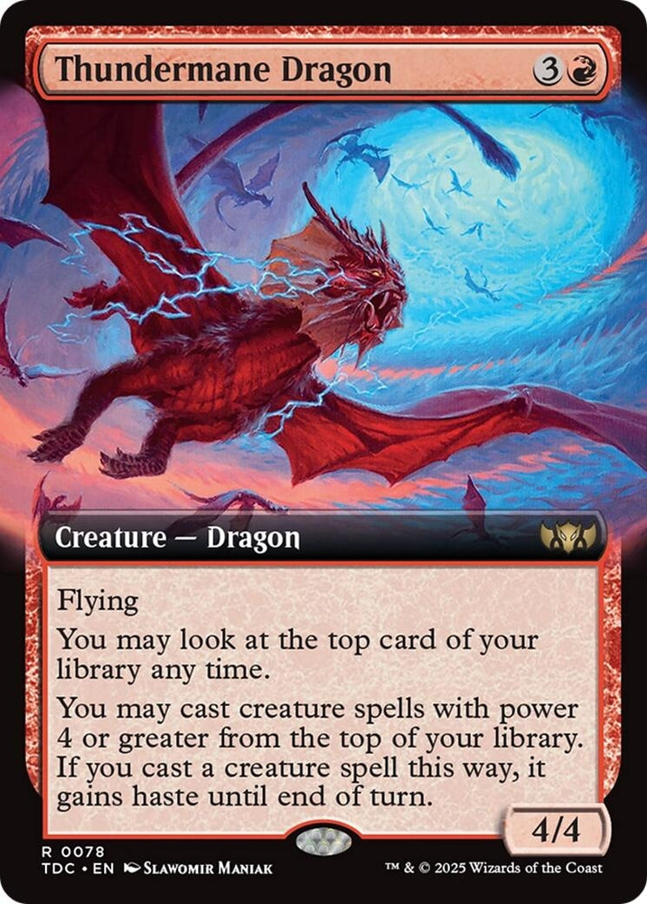 Image for Thundermane Dragon (Extended Art) (78) (Commander: Tarkir: Dragonstorm) - Magic: The Gathering