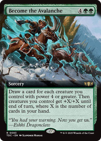 Image for Become the Avalanche (Extended Art) (83) (Commander: Tarkir: Dragonstorm) - Magic: The Gathering
