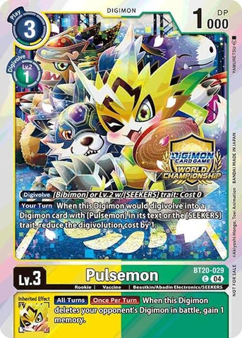 Pulsemon (Regionals 25-26 Champion Card Set Season 1) (BT20-029 C) [BT19-20]
