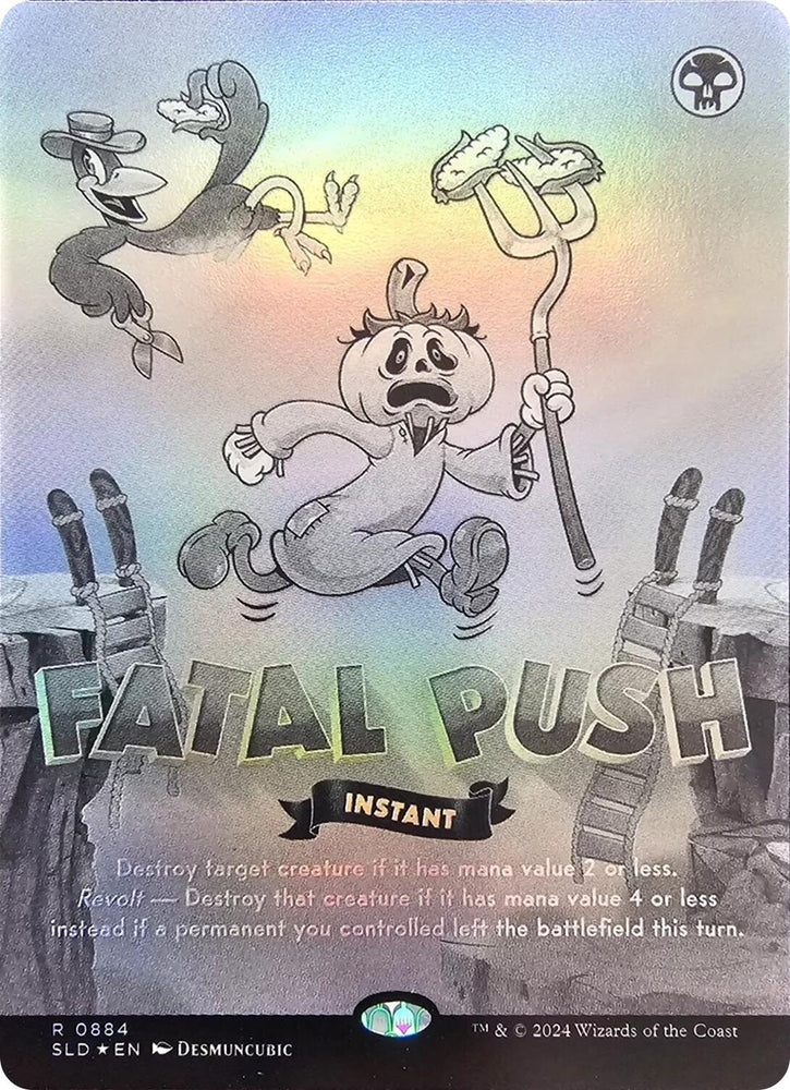 Image for Fatal Push (0884) (Black & White Foil) (884) (Secret Lair Drop Series) - Magic: The Gathering