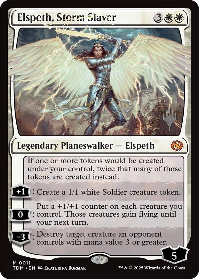 Image for Elspeth, Storm Slayer (11) [Promo Pack: Tarkir: Dragonstorm] - Magic: The Gathering