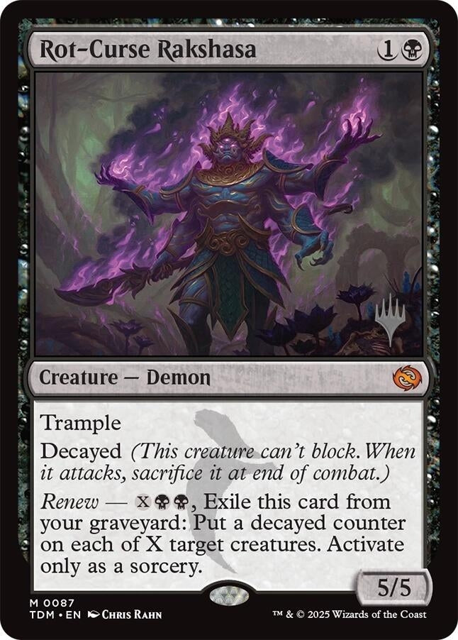 Image for Rot-Curse Rakshasa (87) [Promo Pack: Tarkir: Dragonstorm] - Magic: The Gathering